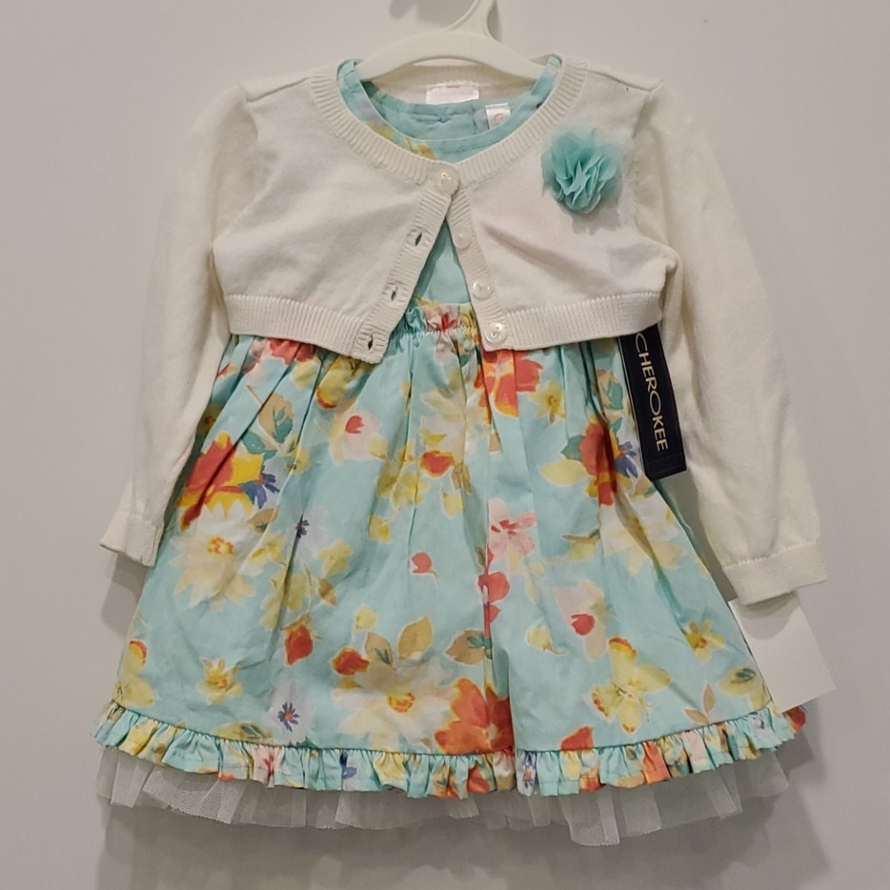 3 Piece Floral Dress 6-9M